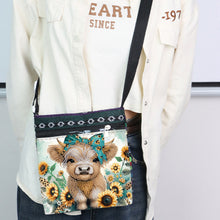 Load image into Gallery viewer, Sunflower Yak 5D DIY Diamond Painting Shopper Bag Diamond Handmade Satchel Bag
