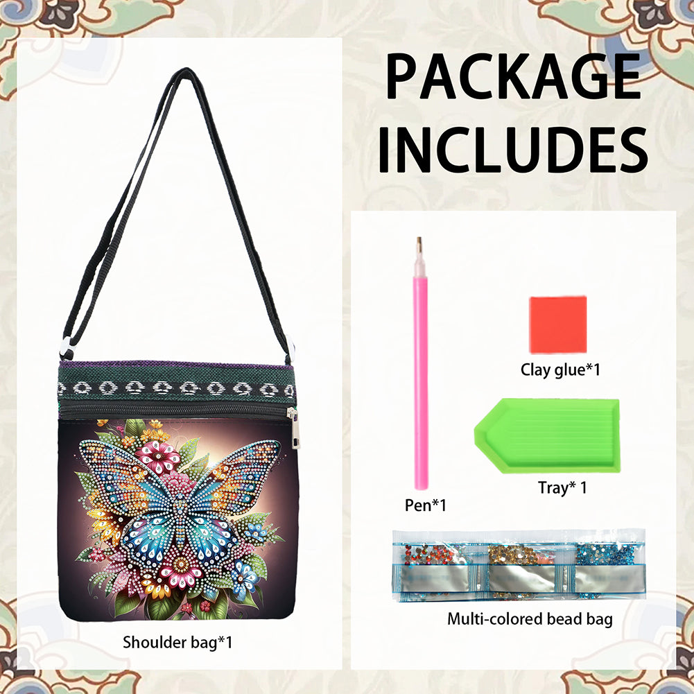 Flowers Animals 5D DIY Diamond Painting Shopper Bag Diamond Handmade Satchel Bag