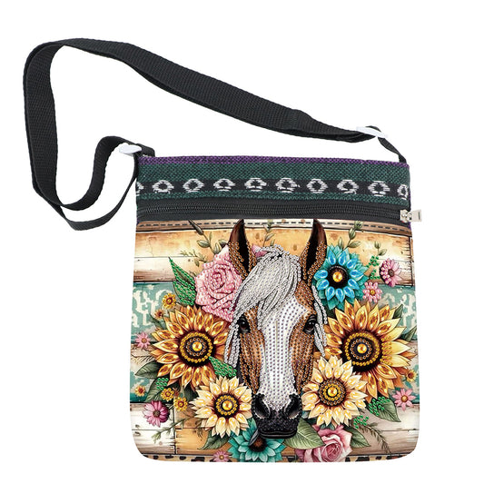 Flowers Animals 5D DIY Diamond Painting Shopper Bag Diamond Handmade Satchel Bag