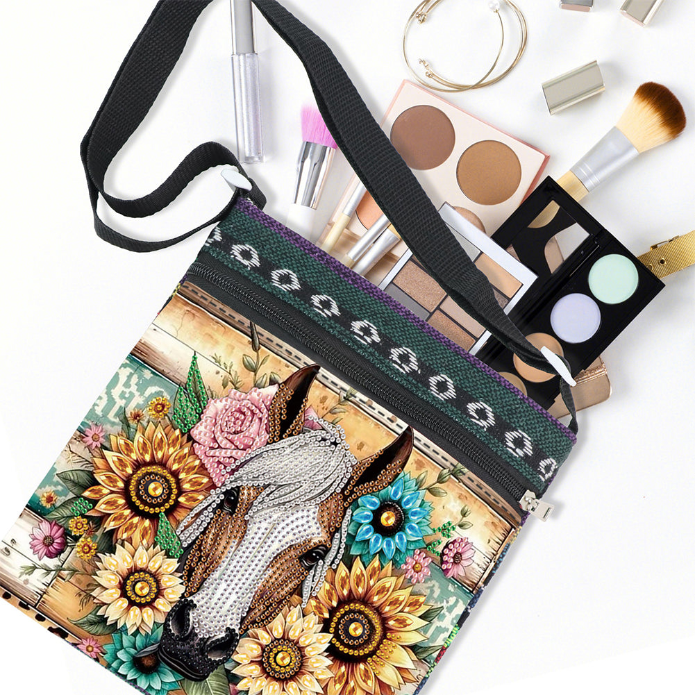 Flowers Animals 5D DIY Diamond Painting Shopper Bag Diamond Handmade Satchel Bag