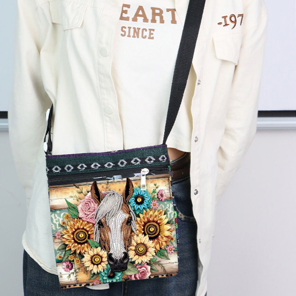 Flowers Animals 5D DIY Diamond Painting Shopper Bag Diamond Handmade Satchel Bag
