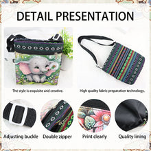 Load image into Gallery viewer, Flowers Animals 5D DIY Diamond Painting Shopper Bag Diamond Handmade Satchel Bag
