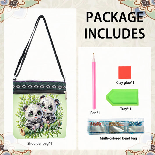 Flowers Animals 5D DIY Diamond Painting Shopper Bag Diamond Handmade Satchel Bag