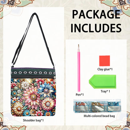 Flowers Animals 5D DIY Diamond Painting Shopper Bag Diamond Handmade Satchel Bag
