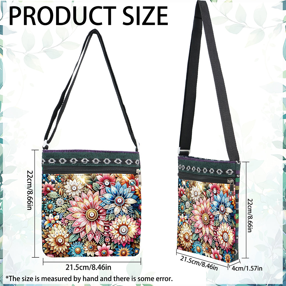 Flowers Animals 5D DIY Diamond Painting Shopper Bag Diamond Handmade Satchel Bag