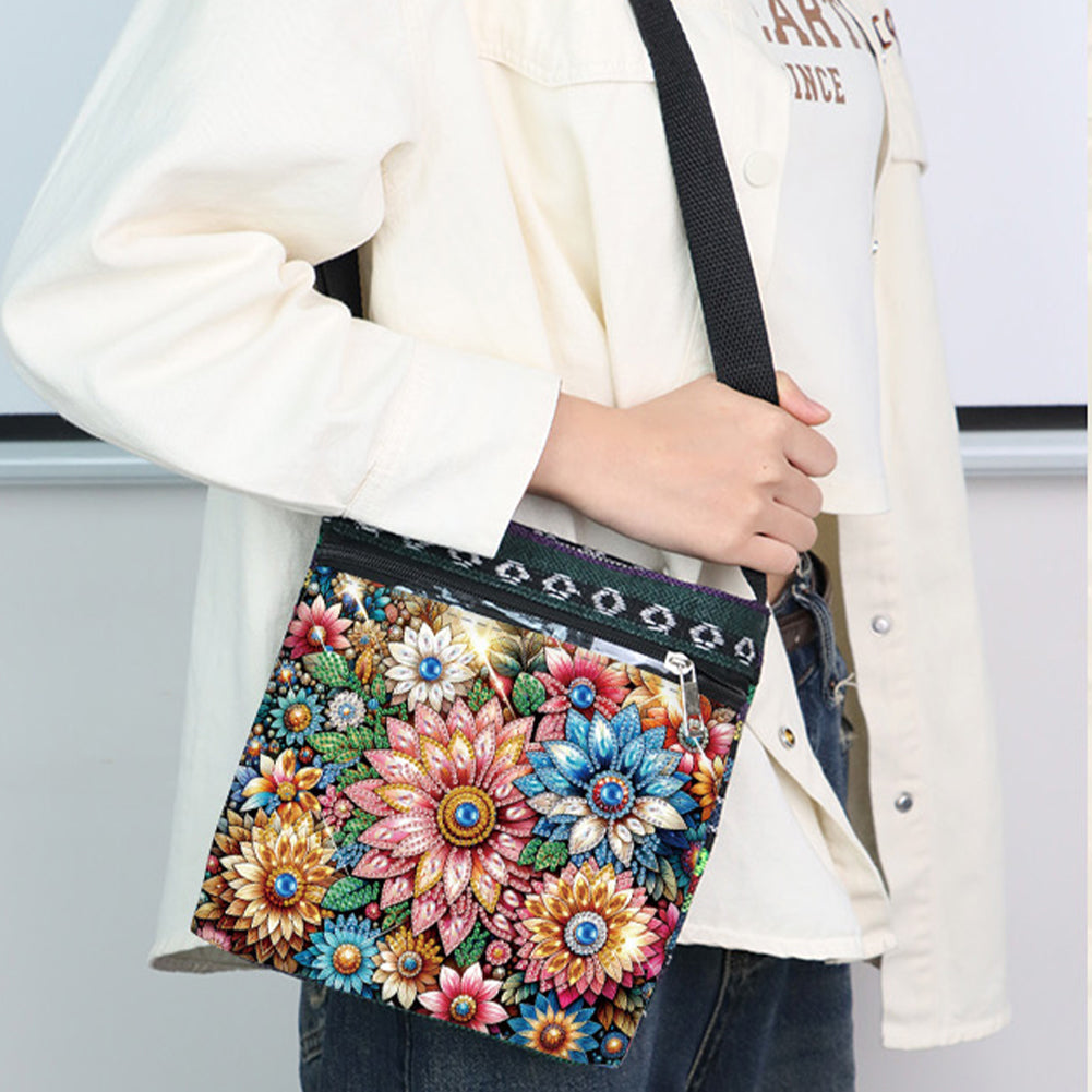Flowers Animals 5D DIY Diamond Painting Shopper Bag Diamond Handmade Satchel Bag