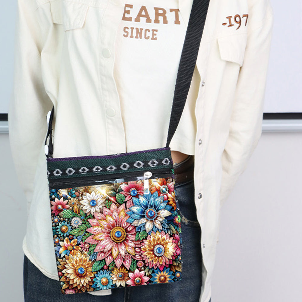 Flowers Animals 5D DIY Diamond Painting Shopper Bag Diamond Handmade Satchel Bag