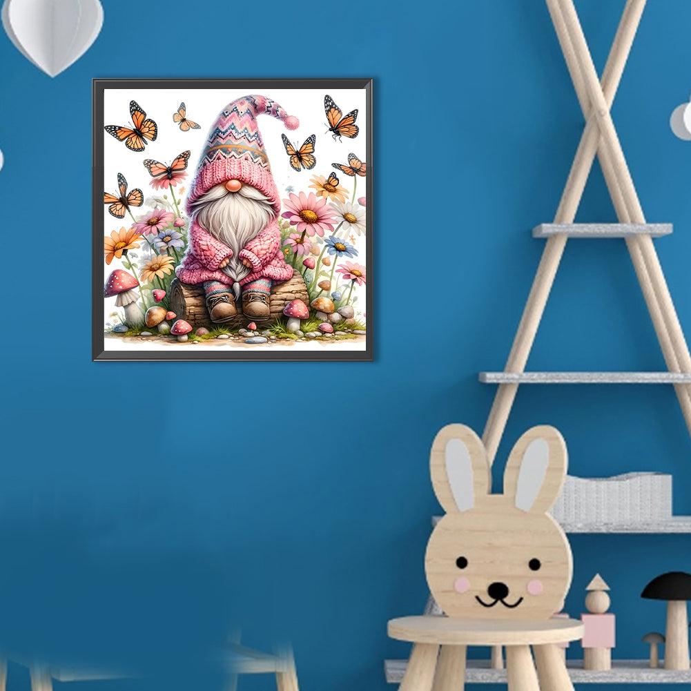 Diamond Painting - Full Round - Flower Gnome (30*30CM)