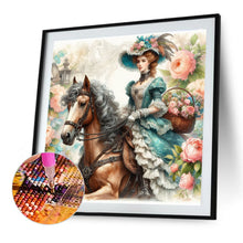 Load image into Gallery viewer, Diamond Painting - Full Round - Rococo Girl And Flower (40*40CM)
