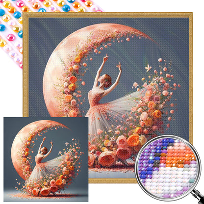AB Diamond Painting - Full Round - Dancing Girl In Flower Skirt (40*40CM)