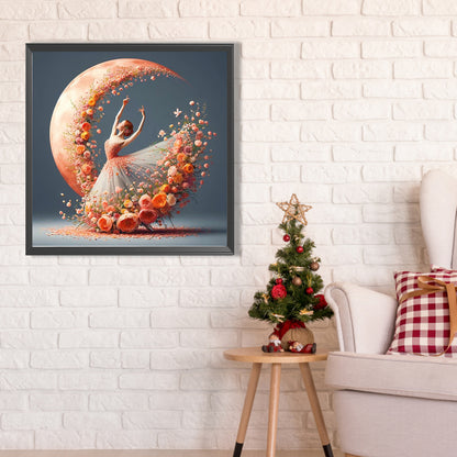AB Diamond Painting - Full Round - Dancing Girl In Flower Skirt (40*40CM)