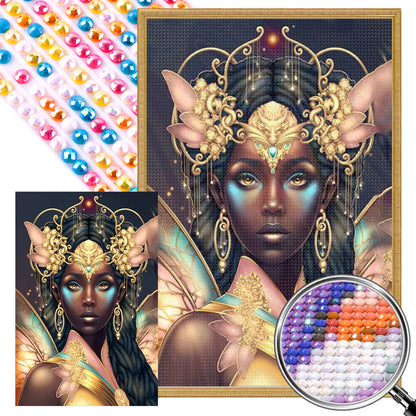 AB Diamond Painting - Full Round - Dark-Haired Elf Girl (40*60CM)