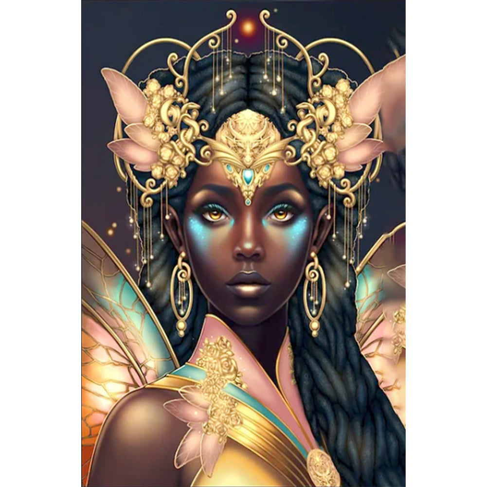 AB Diamond Painting - Full Round - Dark-Haired Elf Girl (40*60CM)