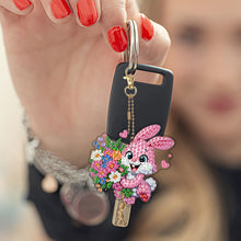 Load image into Gallery viewer, 6Pcs Double Sided Special Shape Animals Diamond Art Keyring for Beginners Adults
