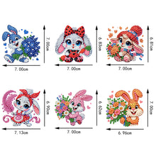 Load image into Gallery viewer, 6Pcs Double Sided Special Shape Animals Diamond Art Keyring for Beginners Adults
