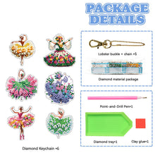 Load image into Gallery viewer, 6Pcs Double Sided Special Shape Animals Diamond Art Keyring for Beginners Adults
