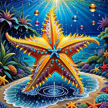 Load image into Gallery viewer, Diamond Painting - Partial Special Shaped - Marine Animals Starfish (30*30CM)

