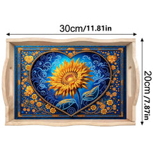 Load image into Gallery viewer, Wooden Beautiful Pattern 5D Diamond Painting Tray Art Craft with Handle for Desk
