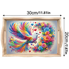Load image into Gallery viewer, Wooden Beautiful Pattern 5D Diamond Painting Tray Art Craft with Handle for Desk
