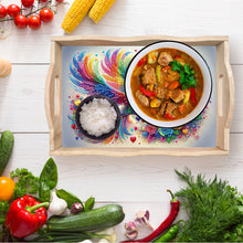 Load image into Gallery viewer, Wooden Beautiful Pattern 5D Diamond Painting Tray Art Craft with Handle for Desk
