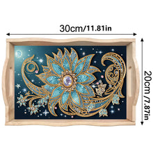 Load image into Gallery viewer, Wooden Beautiful Pattern 5D Diamond Painting Tray Art Craft with Handle for Desk
