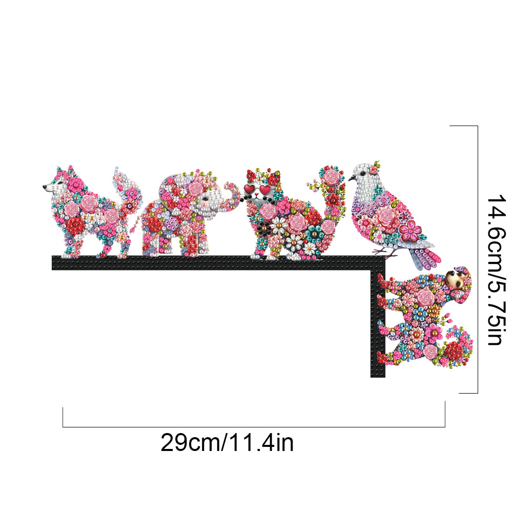Circus Diamond Art Door Right Angle Sign Wood Door Corner Decor for Party Favors
