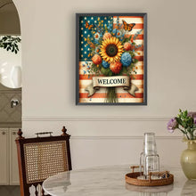 Load image into Gallery viewer, Diamond Painting - Full Round - Union Flag Sunflower (30*40CM)

