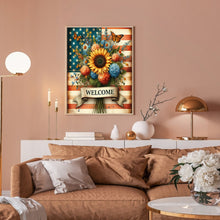 Load image into Gallery viewer, Diamond Painting - Full Round - Union Flag Sunflower (30*40CM)
