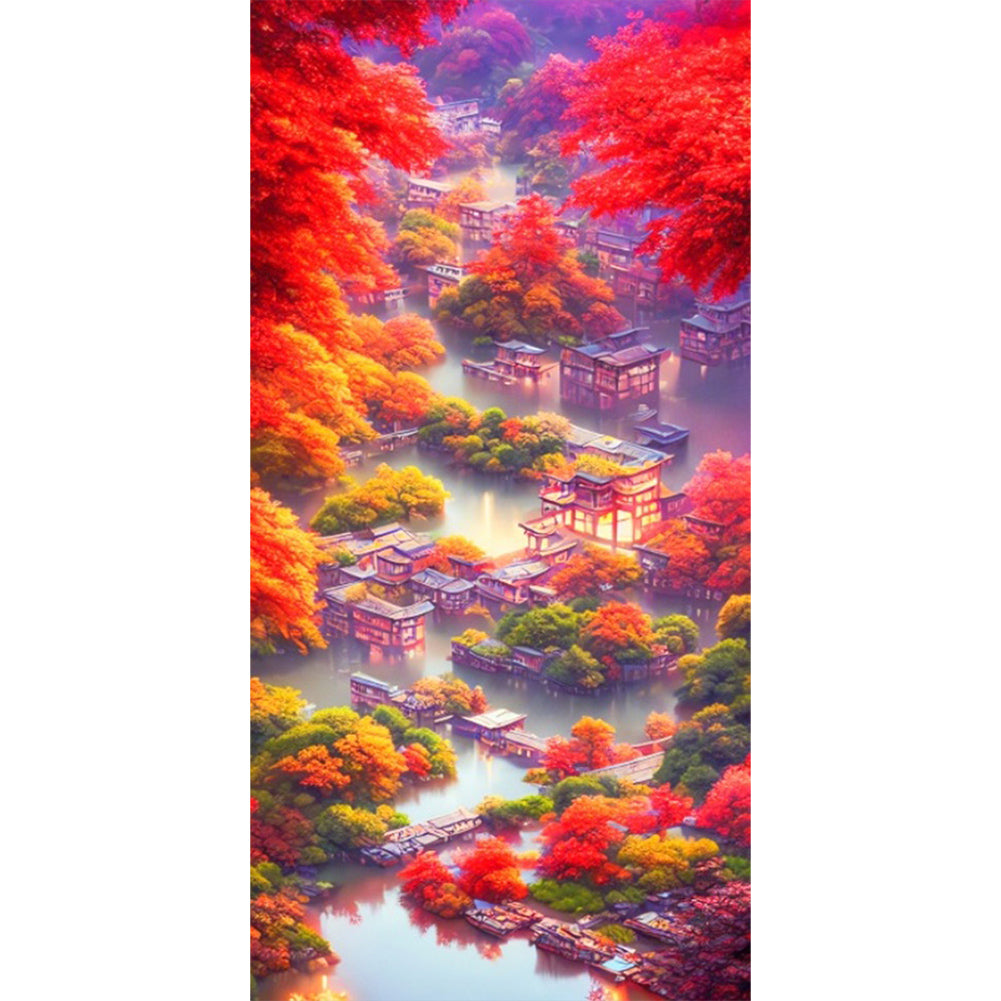 AB Diamond Painting - Full Round - Oriental Water Village (40*80CM)