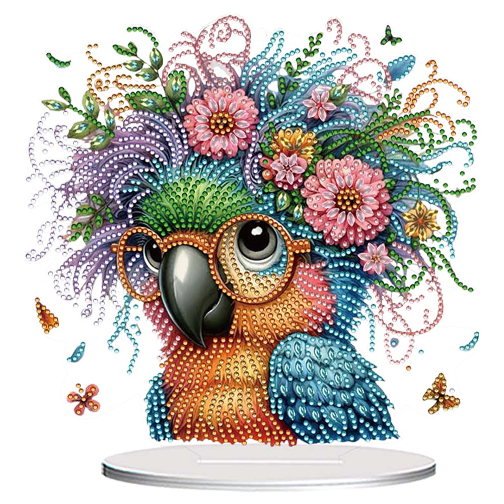 Acrylic Special Shape Flower Girl Desktop Diamond Art Kits for Home Office Decor