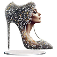 Load image into Gallery viewer, Acrylic Special Shape Flower Girl Desktop Diamond Art Kits for Home Office Decor
