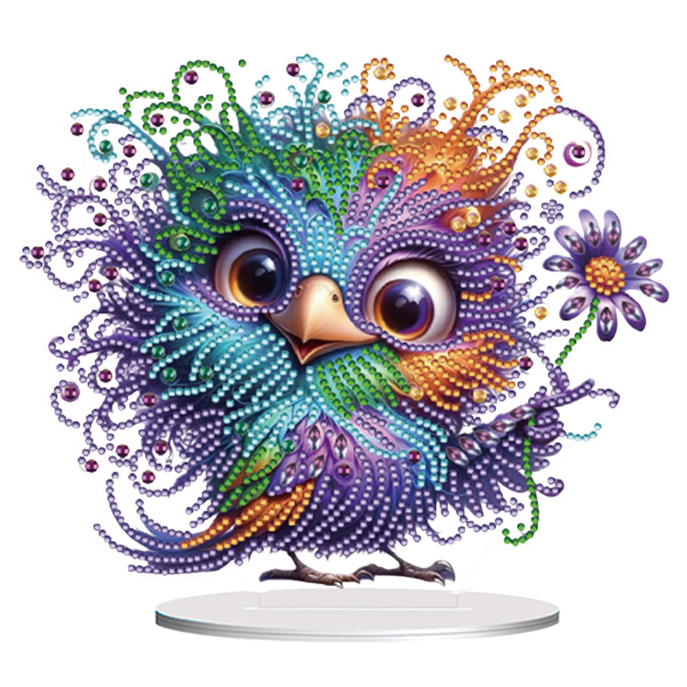 Acrylic Special Shape Flower Girl Desktop Diamond Art Kits for Home Office Decor