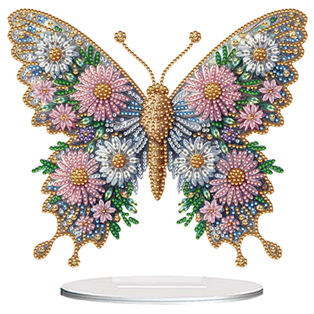 Acrylic Special Shape Flower Girl Desktop Diamond Art Kits for Home Office Decor