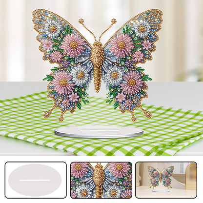 Acrylic Special Shape Flower Girl Desktop Diamond Art Kits for Home Office Decor