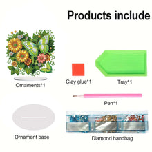 Load image into Gallery viewer, Acrylic Special Shape Flower Girl Desktop Diamond Art Kits for Home Office Decor
