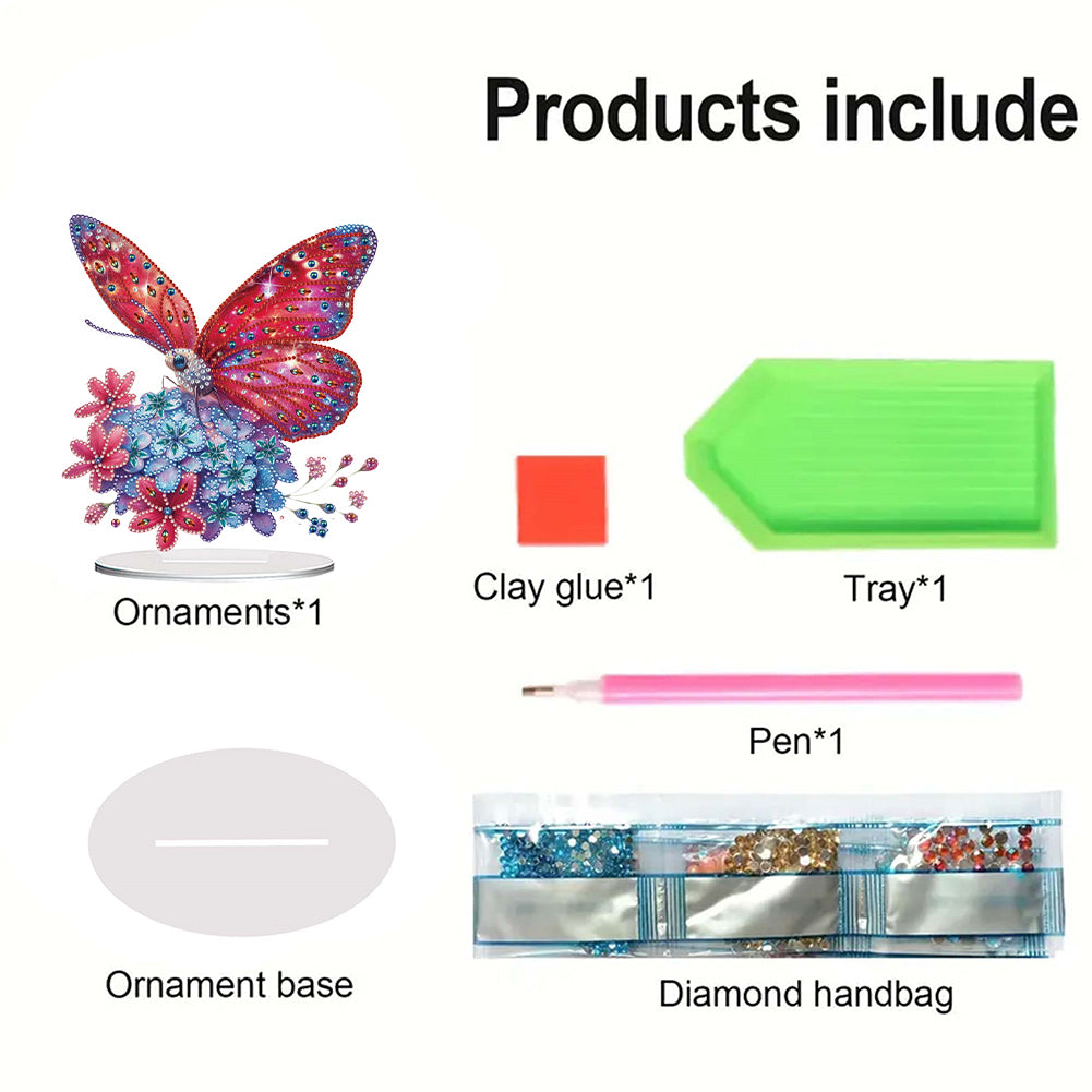 Acrylic Special Shape Flower Girl Desktop Diamond Art Kits for Home Office Decor