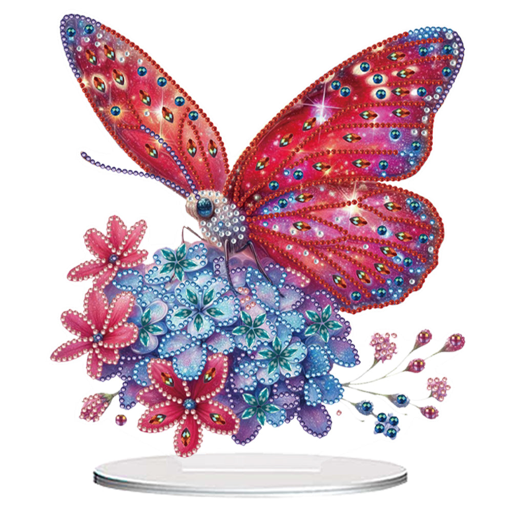 Acrylic Special Shape Flower Girl Desktop Diamond Art Kits for Home Office Decor