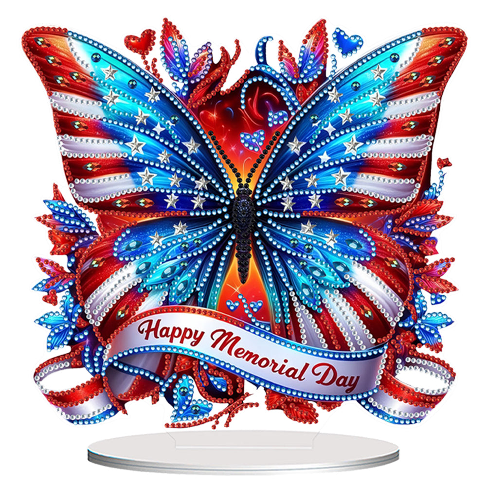 Acrylic Special Shape Flower Girl Desktop Diamond Art Kits for Home Office Decor