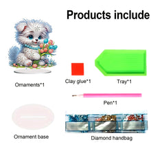 Load image into Gallery viewer, Acrylic Special Shape Flower Girl Desktop Diamond Art Kits for Home Office Decor
