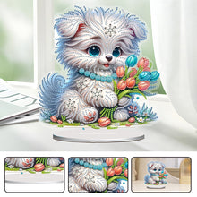 Load image into Gallery viewer, Acrylic Special Shape Flower Girl Desktop Diamond Art Kits for Home Office Decor
