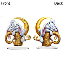 Load image into Gallery viewer, Acrylic Special Shape Flower Girl Desktop Diamond Art Kits for Home Office Decor
