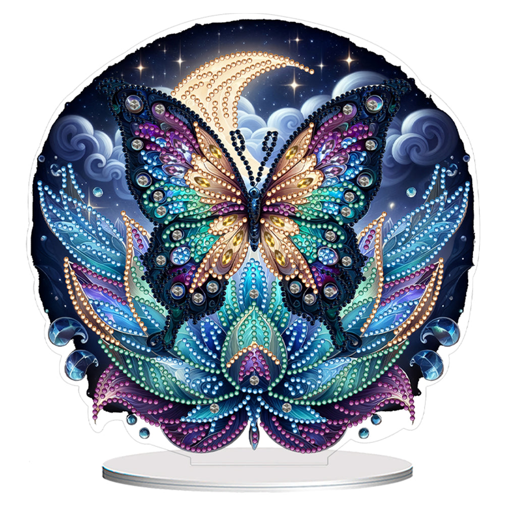 Acrylic Special Shape Flower Girl Desktop Diamond Art Kits for Home Office Decor