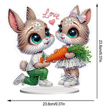 Load image into Gallery viewer, Acrylic Special Shape Flower Girl Desktop Diamond Art Kits for Home Office Decor
