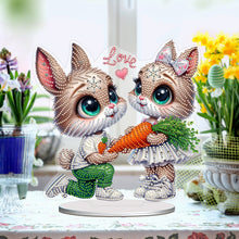Load image into Gallery viewer, Acrylic Special Shape Carrot Rabbit Diamond Painting Desktop Decors for Home
