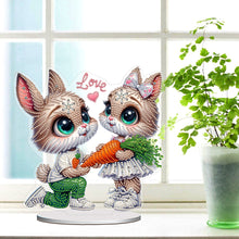 Load image into Gallery viewer, Acrylic Special Shape Flower Girl Desktop Diamond Art Kits for Home Office Decor
