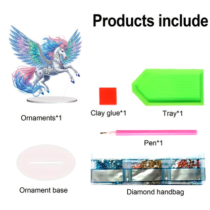 Acrylic Special Shape Flower Girl Desktop Diamond Art Kits for Home Office Decor