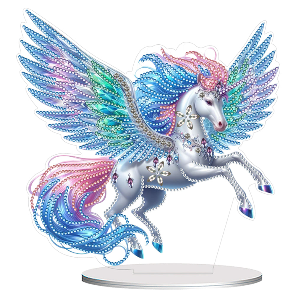 Acrylic Special Shape Flower Girl Desktop Diamond Art Kits for Home Office Decor