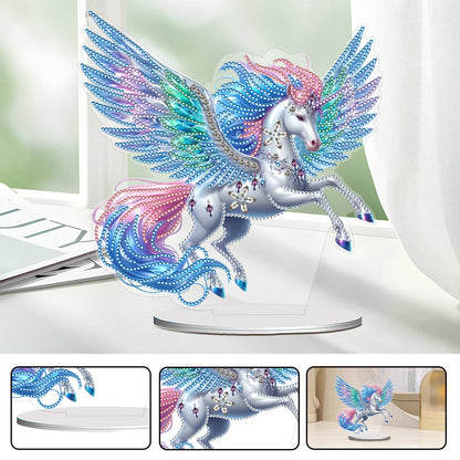 Acrylic Special Shape Flower Girl Desktop Diamond Art Kits for Home Office Decor
