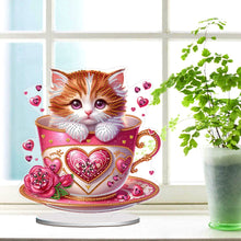 Load image into Gallery viewer, Acrylic Special Shape Flower Girl Desktop Diamond Art Kits for Home Office Decor
