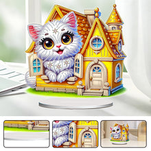 Load image into Gallery viewer, Acrylic Special Shape Flower Girl Desktop Diamond Art Kits for Home Office Decor
